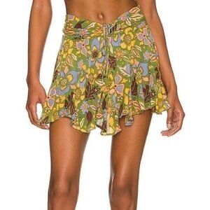 Free People Women’s Ellie Mini Skort in Ivy Combo NWT XS